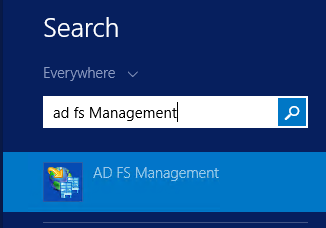 AD FS Management on Windows Server 2012 R2