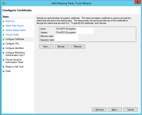 Configure Certificate