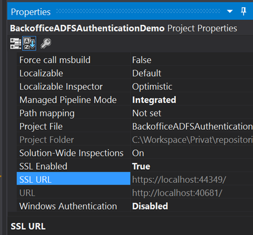Visual Studio Properties