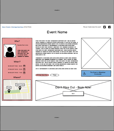 Event Wireframe
