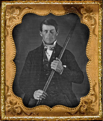 Phineas Gage with his Tamping Iron
