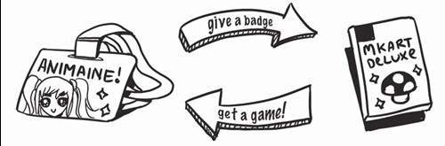 give a badge, get a game!