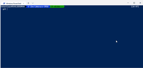 Examples of git aliases in Windows Terminal