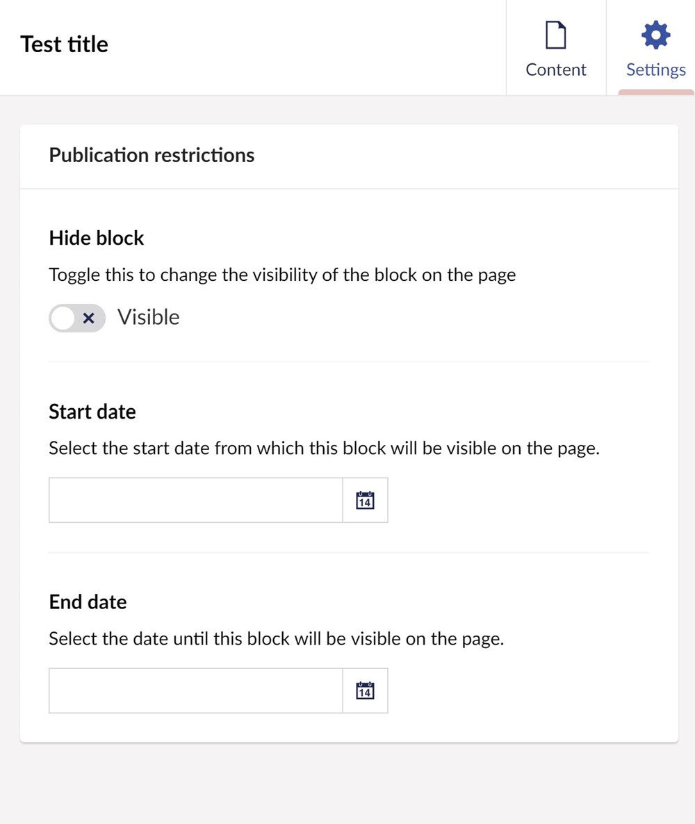 Publication restrictions in the block editor